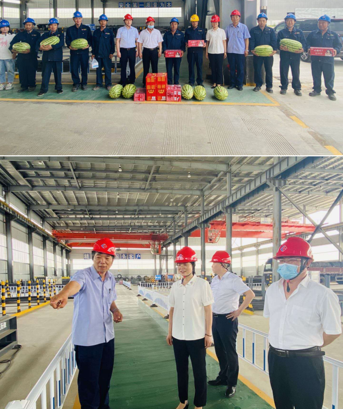 龍鋼集團(tuán)領(lǐng)導(dǎo)到鋼加公司、機(jī)關(guān)部室慰問送清涼